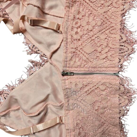Windsor Pink Lace Bralette Size: L - Picture 3 of 5